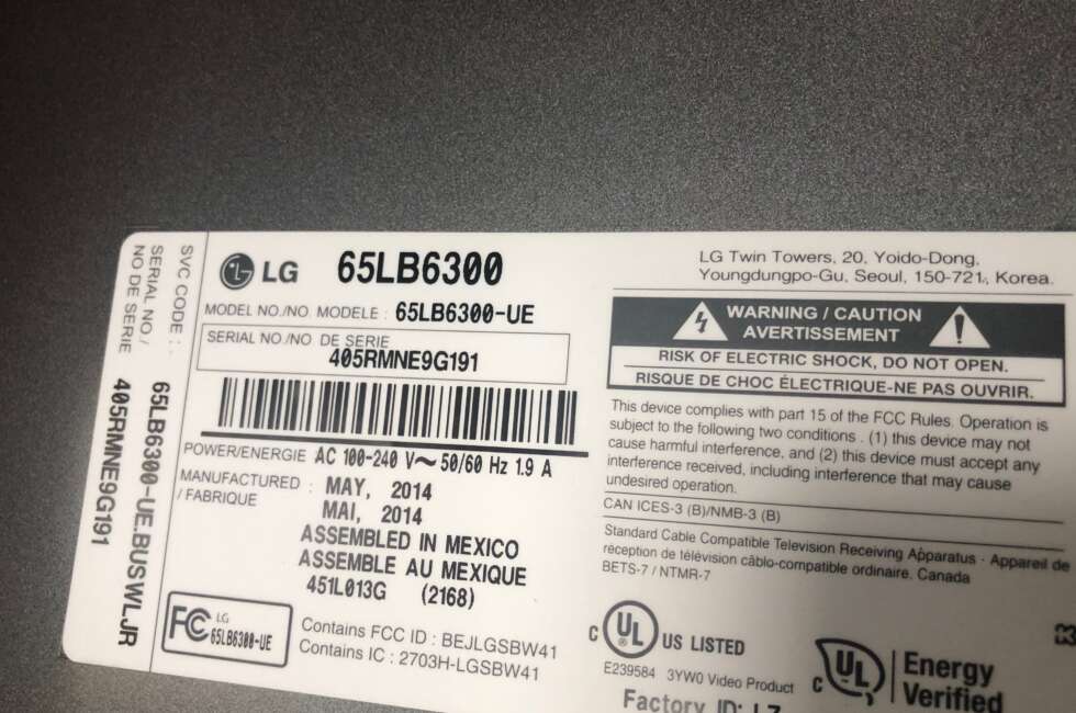 TV Repair for LG 65LB6300UE iDevice Repair