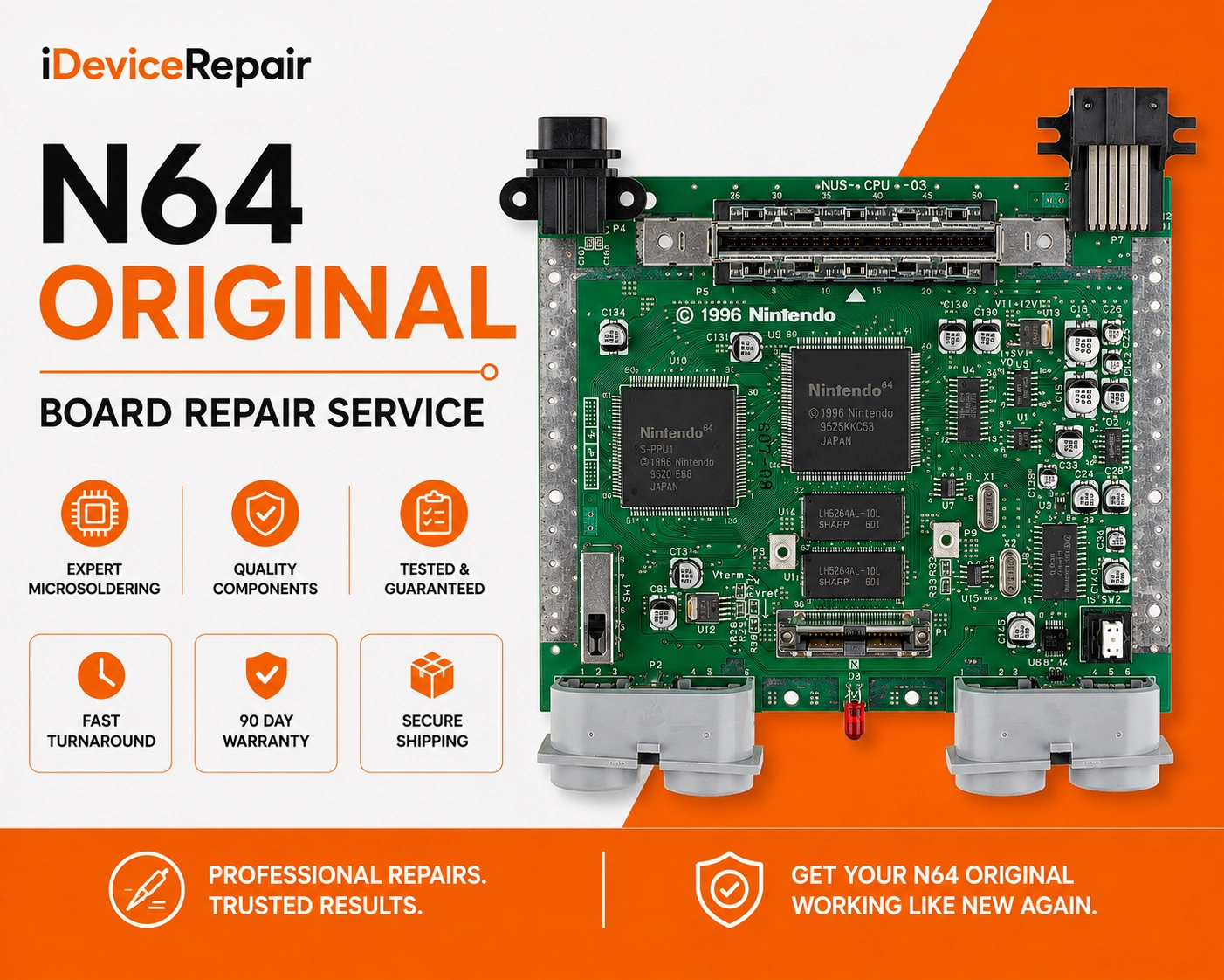 Nintendo 64 Board Repair & Mod Service